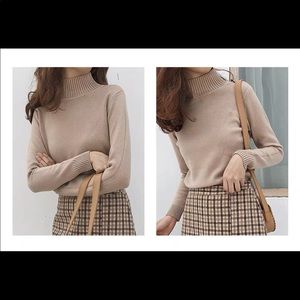 Tan brown sweater, perfect for layering.